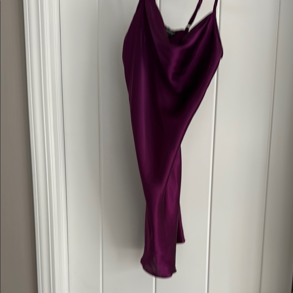 bebe Asymmetrical Dress in Deep Purple